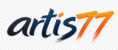 Logo artis77 neon ungu